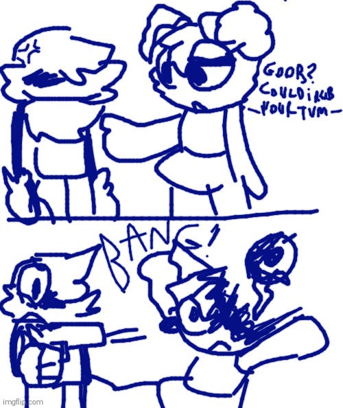 Joanna Meets Goob From Blu_Tf2_Heavy's Dandy's World AU (GORE WARNING!) | image tagged in dandy's world,goob,joanna,shitpost | made w/ Imgflip meme maker