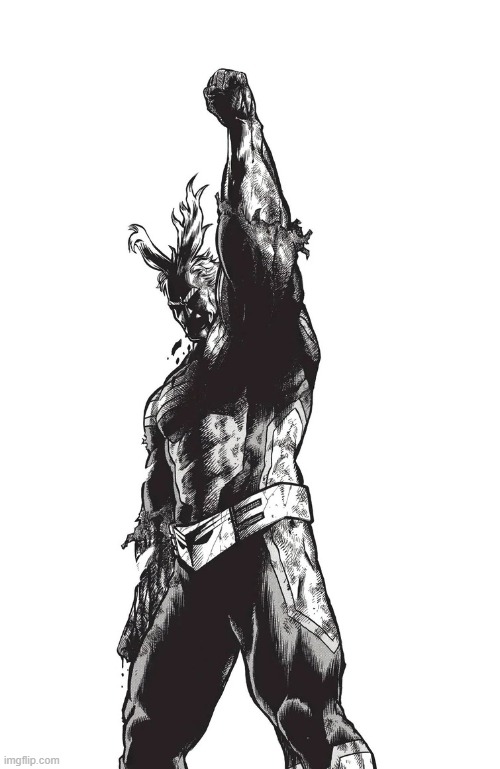 how it lowkey feel when u and that one person u dont like team up to hate on a horrible person | image tagged in all might victory | made w/ Imgflip meme maker