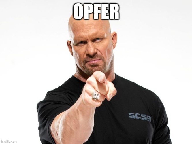 Bald tough guy pointing at you | OPFER | image tagged in bald tough guy pointing at you | made w/ Imgflip meme maker