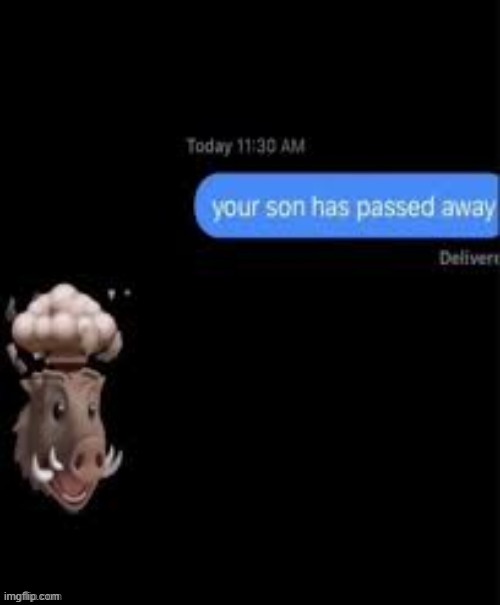 Your son has passed away | image tagged in your son has passed away | made w/ Imgflip meme maker