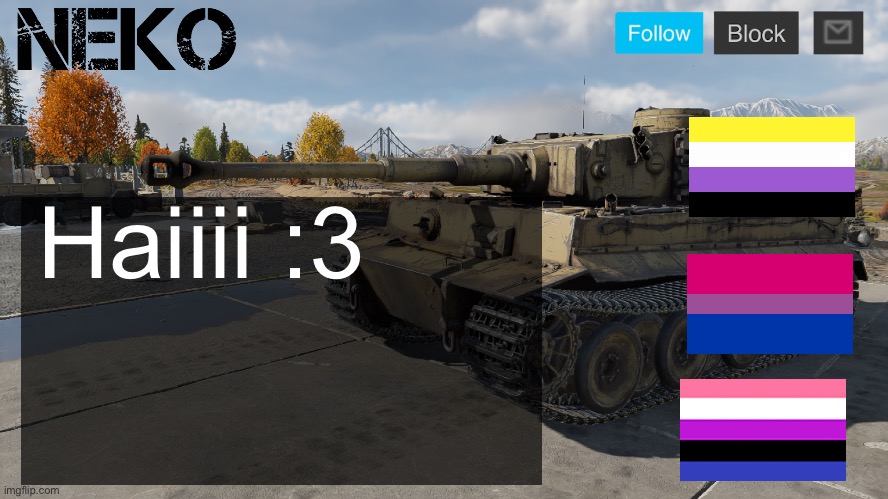 Bait time | Haiiii :3 | image tagged in neko tiger h1 template | made w/ Imgflip meme maker