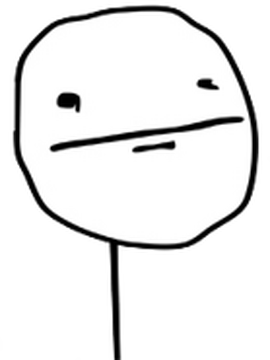 Poker face Blank Meme Template