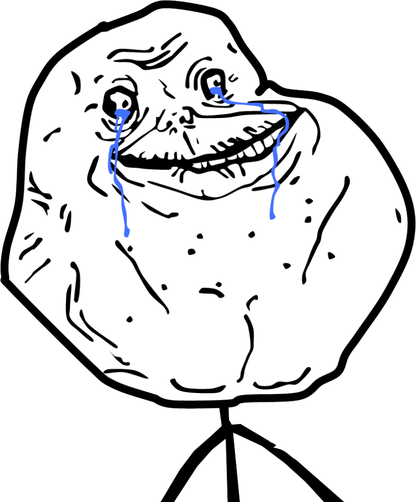 Forever alone Blank Meme Template