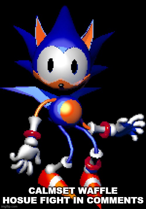 Rewrite Sonic | CALMSET WAFFLE HOSUE FIGHT IN COMMENTS | image tagged in rewrite sonic | made w/ Imgflip meme maker