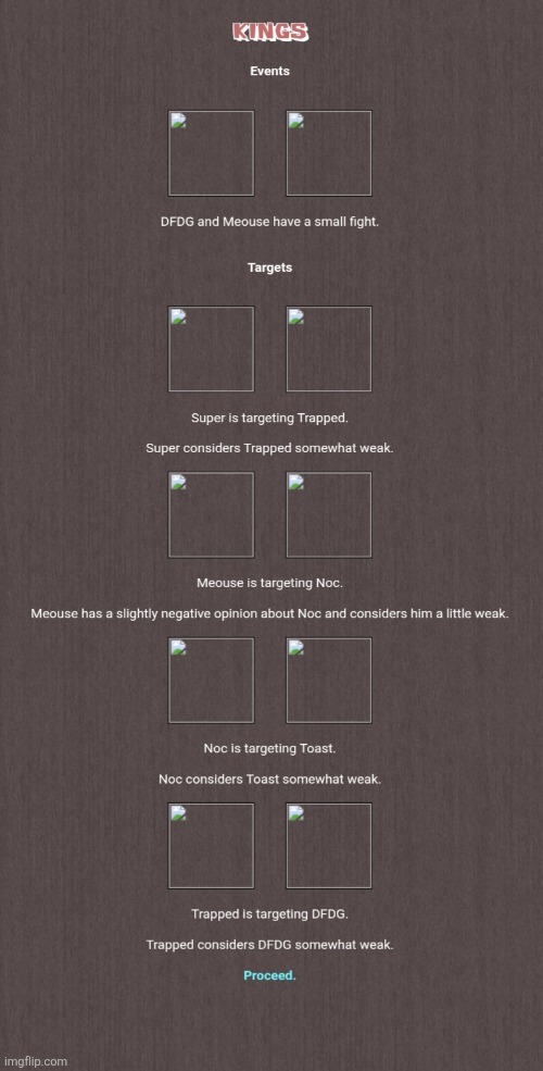 targets and events (kings) | made w/ Imgflip meme maker
