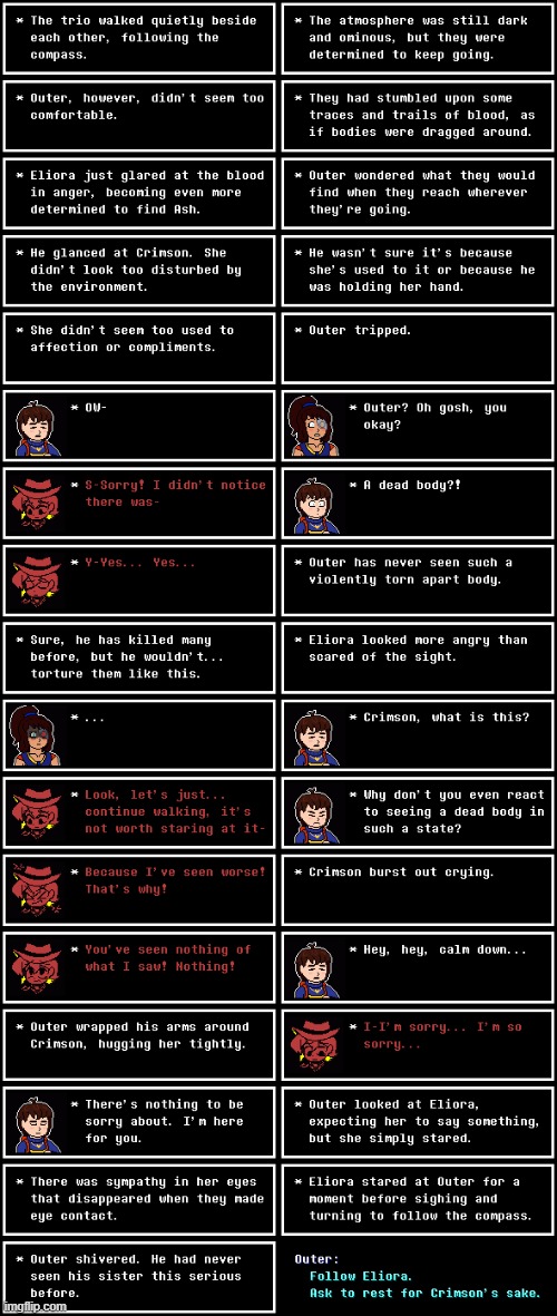 Breakdown. (Chapter 36) [Vote for what Outer would do] | image tagged in undertale,understream,corruption,chapters,chapter,textbox | made w/ Imgflip meme maker
