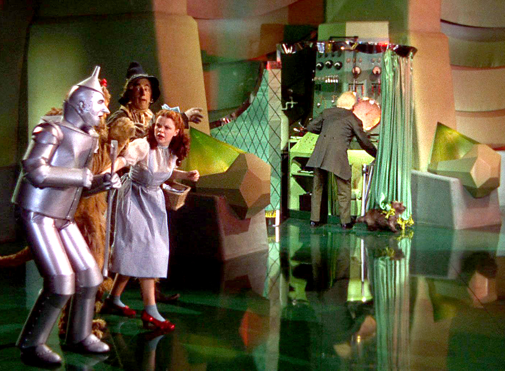 Behind the Curtain of the Great Wizard of Oz Blank Meme Template