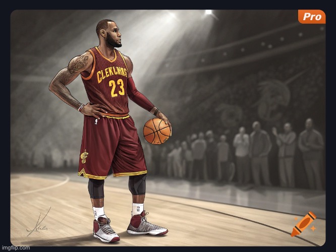I asked ai to draw LeBron James and this is what it cooked up | image tagged in msmg,ai | made w/ Imgflip meme maker