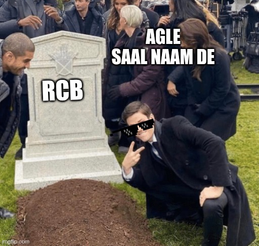 Grant Gustin over grave | AGLE SAAL NAAM DE; RCB | image tagged in grant gustin over grave | made w/ Imgflip meme maker