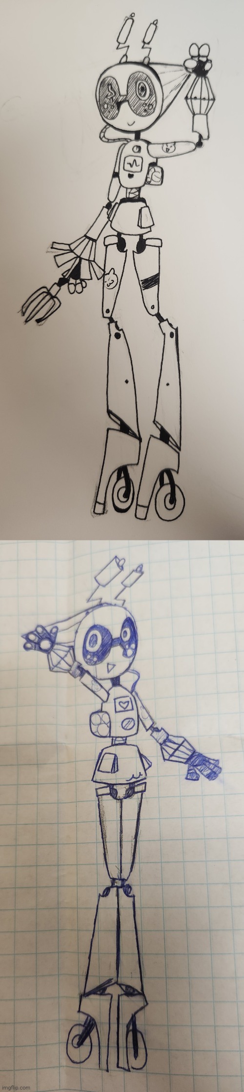 Final design!!! She still needs a name, but her idea is gonna be that she's a guide around a mall | made w/ Imgflip meme maker