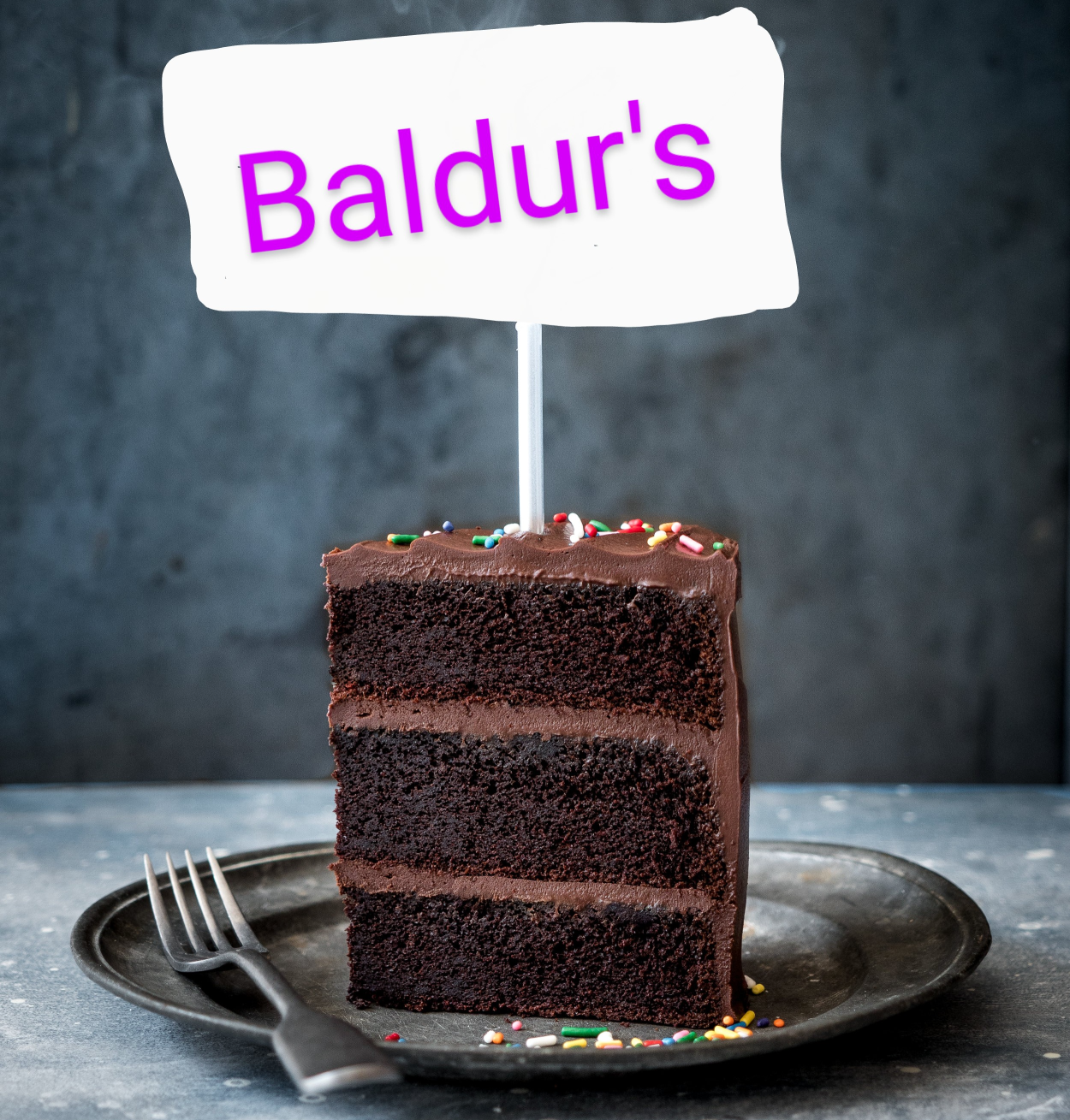 Baldur's Cake Slice Blank Meme Template