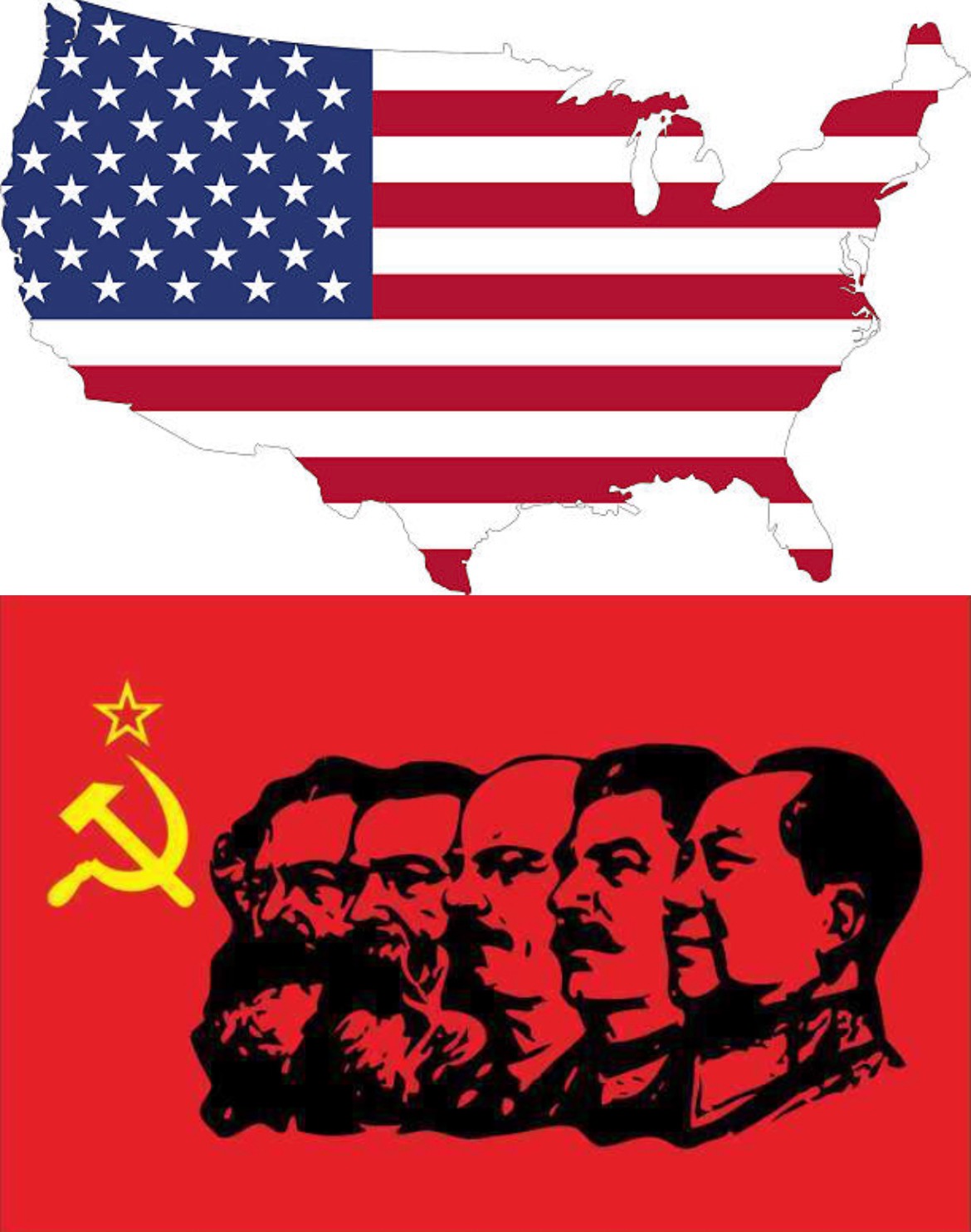 America vs communism Blank Meme Template