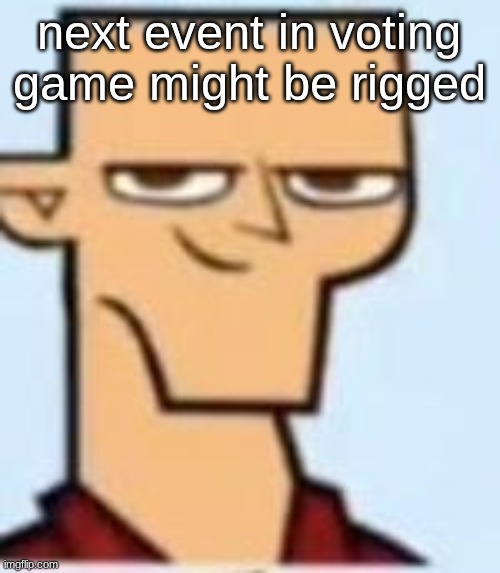 tyler | next event in voting game might be rigged | image tagged in tyler | made w/ Imgflip meme maker