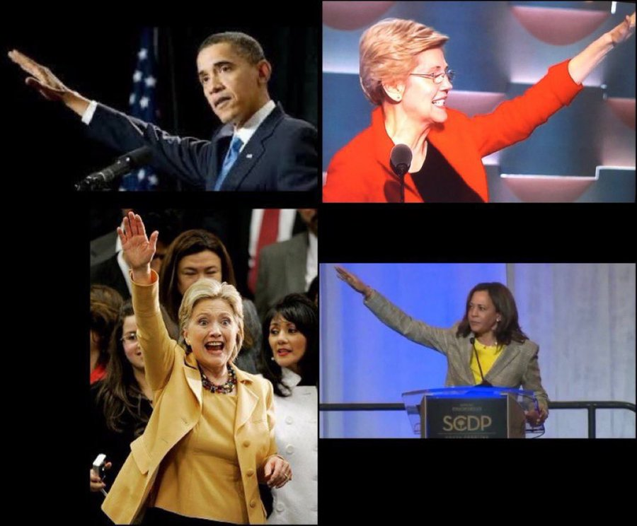 Democratic Nazi Salutes are OK. Blank Meme Template