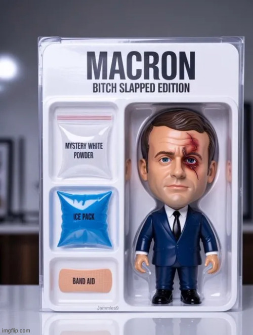 Collectors edition? | image tagged in macron,action figure | made w/ Imgflip meme maker