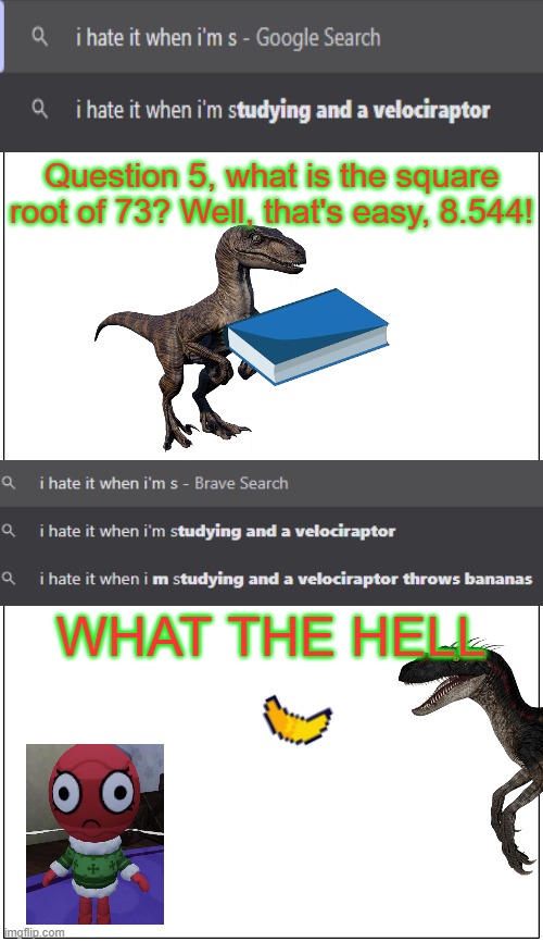 Velociraptor.mp3 | image tagged in comic,bobette,dandy's world | made w/ Imgflip meme maker