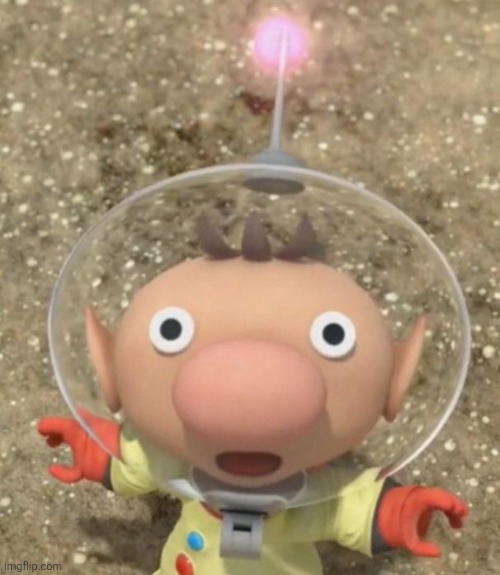 Olimar scared | image tagged in olimar scared | made w/ Imgflip meme maker