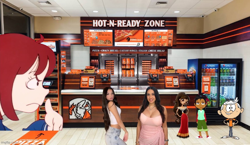 Little Caesars Brawl | image tagged in pizza,fight,fighting,the loud house,lincoln loud,anime | made w/ Imgflip meme maker