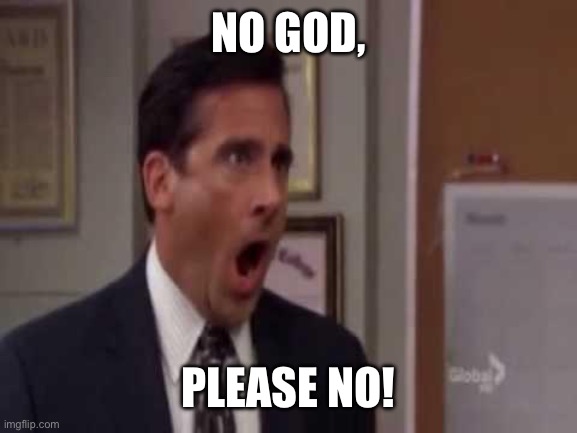 No, God! No God Please No! | NO GOD, PLEASE NO! | image tagged in no god no god please no | made w/ Imgflip meme maker