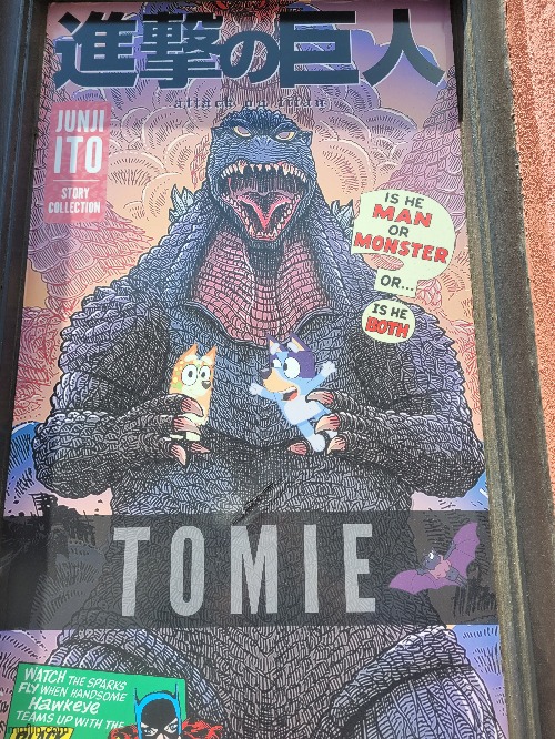 Found this in the window of a comic book store while I was on vacation. Is this normal in California? | image tagged in bluey,comic | made w/ Imgflip meme maker