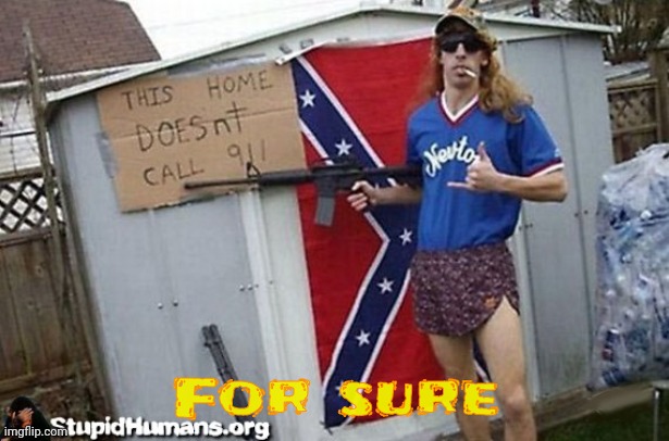 Redneck w/gun | For sure | image tagged in redneck w/gun | made w/ Imgflip meme maker