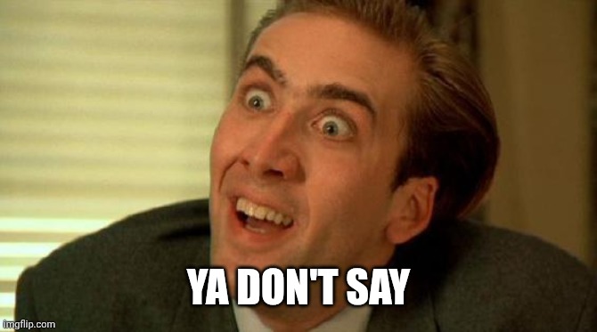 Ya don't say! | YA DON'T SAY | image tagged in ya don't say | made w/ Imgflip meme maker