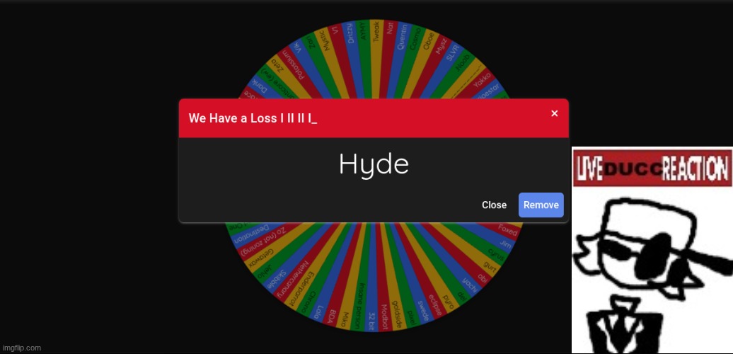 Next contestant going is HYDE! wait is that a verbalase reference- | made w/ Imgflip meme maker