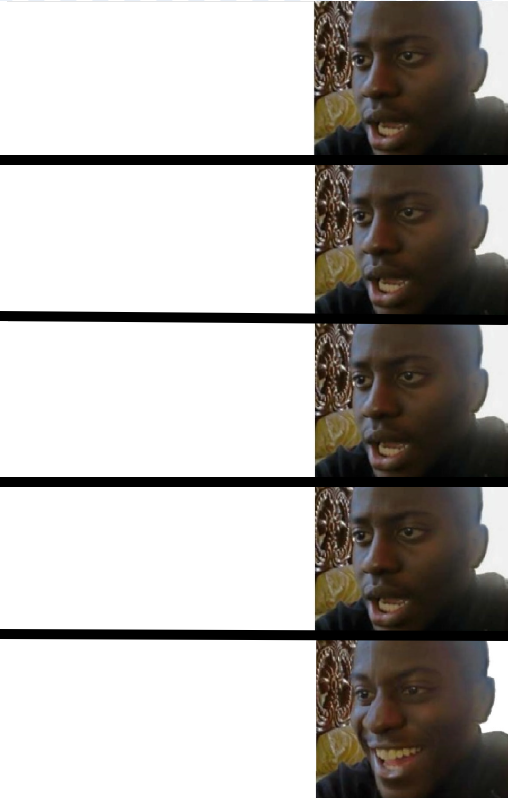 No yeah black guy x4 Blank Meme Template