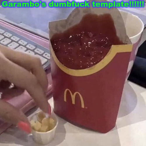 High Quality Garambo's dumbfuck template!!!!!! Blank Meme Template