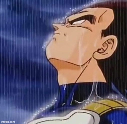 Goku in rain | image tagged in goku in rain | made w/ Imgflip meme maker