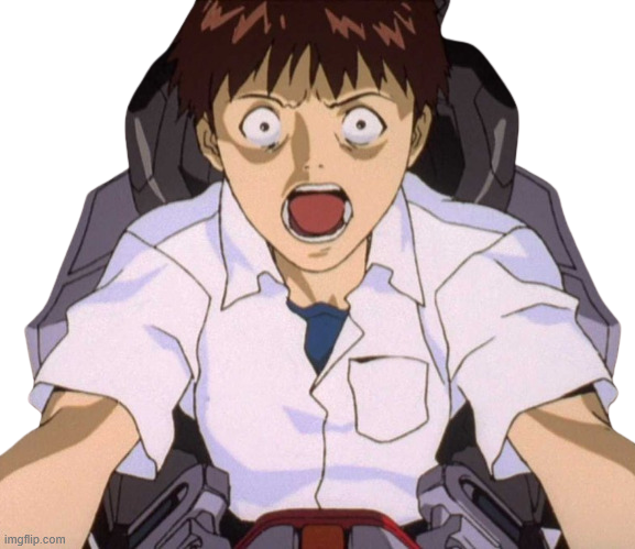 shinji nooooooo Blank Meme Template