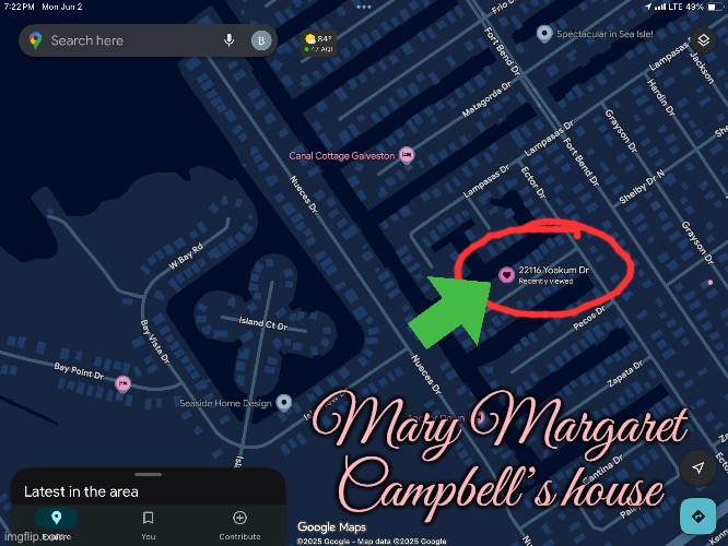 Mary Margaret Campbell's house | Mary Margaret Campbell’s house | image tagged in texas,school,mystery,deviantart,clue,past | made w/ Imgflip meme maker