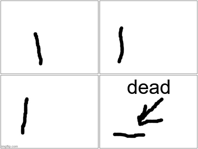 Blank Comic Panel 2x2 | dead | image tagged in memes,blank comic panel 2x2 | made w/ Imgflip meme maker