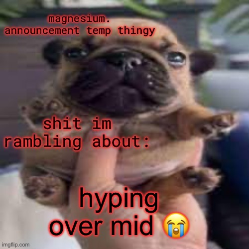 it’s obviously you’ve never seen a girl before | hyping over mid 😭 | image tagged in pug temp | made w/ Imgflip meme maker