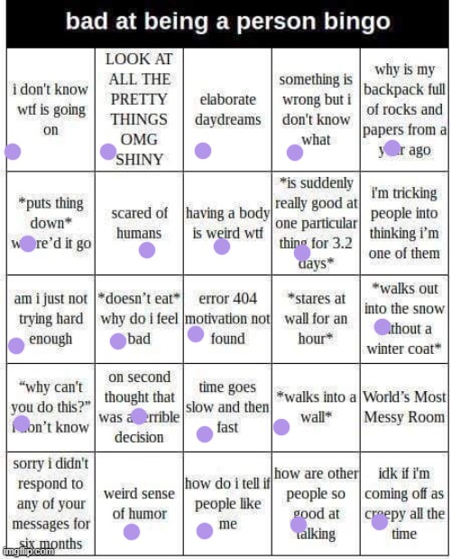 i dont like this | image tagged in bad at being a person bingo | made w/ Imgflip meme maker