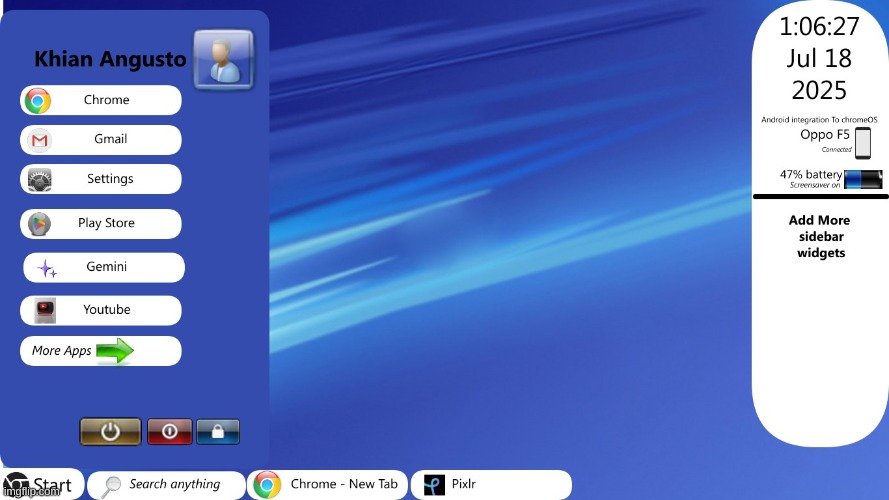 What if you want to make an chrome os from 2000s | image tagged in chromebook | made w/ Imgflip meme maker