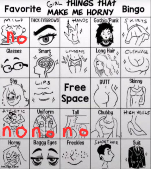girl things that make me horny bingo | image tagged in girl things that make me horny bingo | made w/ Imgflip meme maker