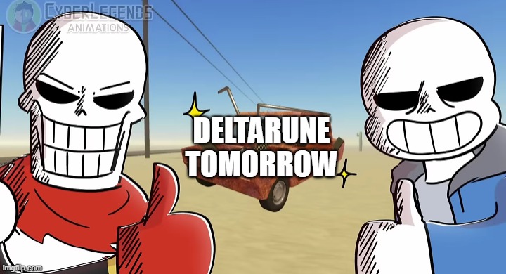 BRUH | DELTARUNE TOMORROW | image tagged in sans and papyrus thumbs up,bruh,the power of bruh nullifies the colonization,deltarune,deltarune tomorrow | made w/ Imgflip meme maker