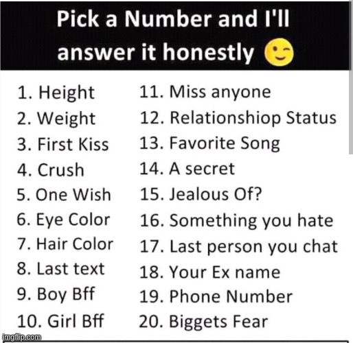 Pick a number | image tagged in pick a number | made w/ Imgflip meme maker