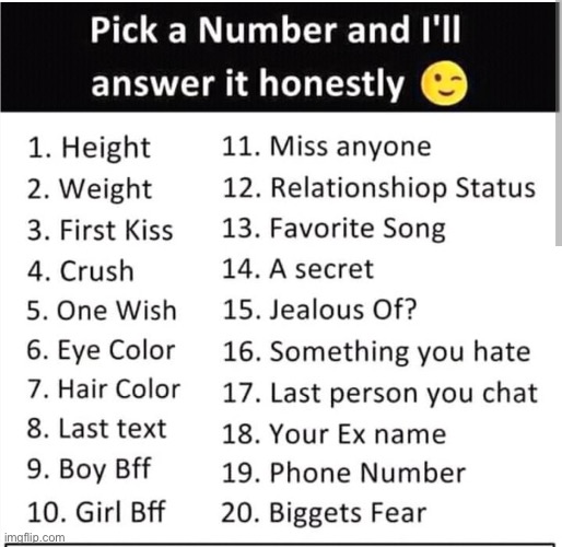 Pick a number | image tagged in pick a number | made w/ Imgflip meme maker