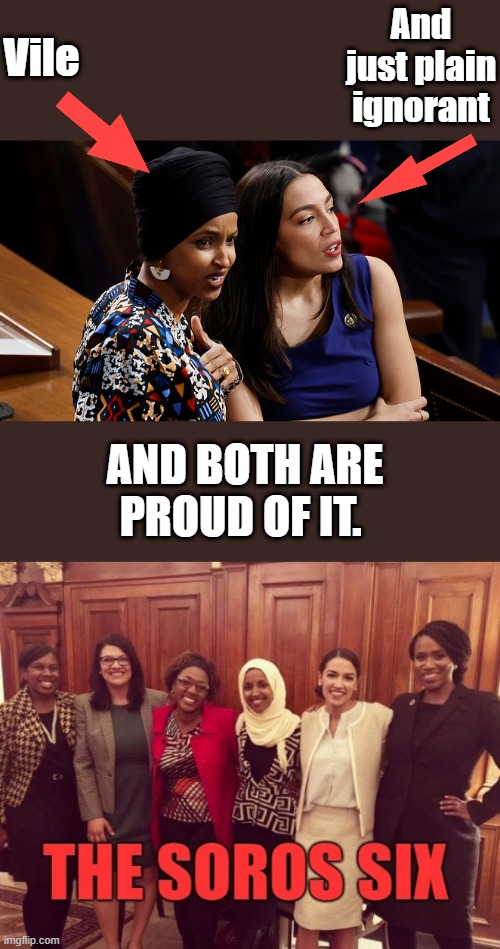 If Dem party ever wants to have any creadability these people need to go away. | And just plain ignorant; Vile; AND BOTH ARE PROUD OF IT. | made w/ Imgflip meme maker