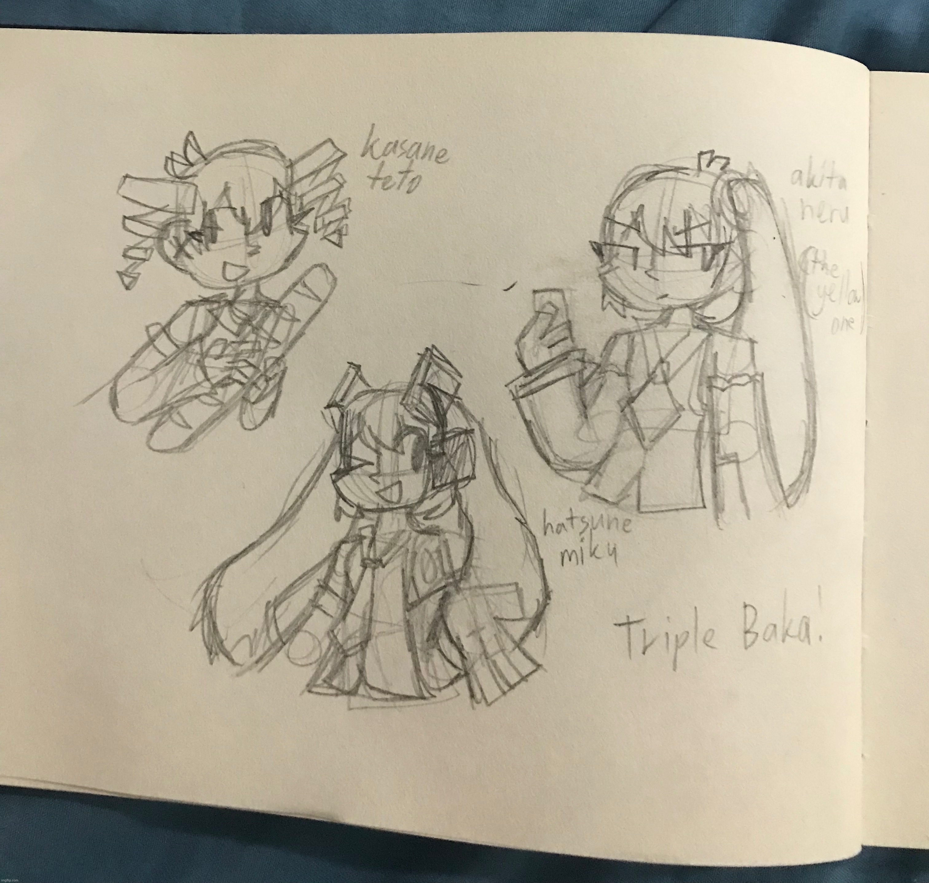 i drew the triple baka squad | made w/ Imgflip meme maker