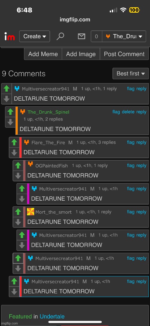 I love this community. | image tagged in sans of topic,deltarune tomorrow | made w/ Imgflip meme maker