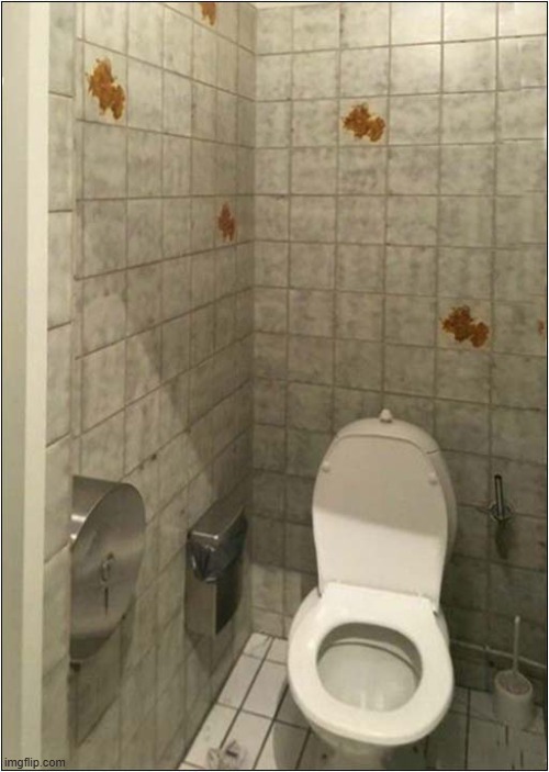 A Bad Choice Of 'Decorative' Tiles ! | image tagged in toilets,tiles,poop,dark humour | made w/ Imgflip meme maker