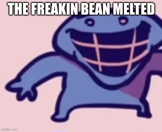 dud 5 | THE FREAKIN BEAN MELTED | image tagged in dud 5 | made w/ Imgflip meme maker