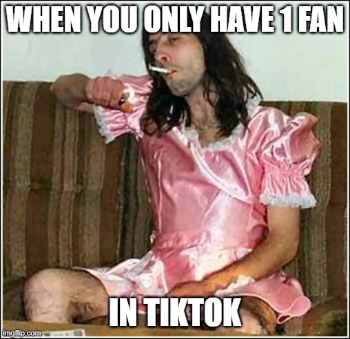 Transgender rights | WHEN YOU ONLY HAVE 1 FAN IN TIKTOK | image tagged in transgender rights | made w/ Imgflip meme maker