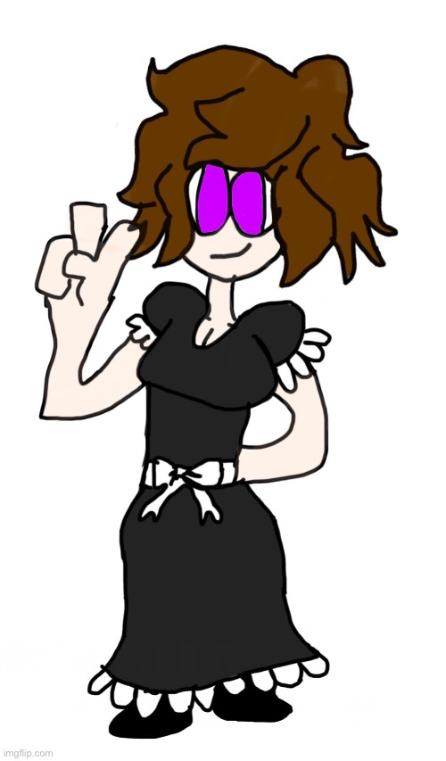 I was bored | image tagged in maid outfit | made w/ Imgflip meme maker
