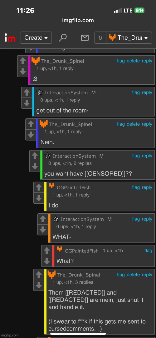 Totally not exposing myself to cursedcomments. | made w/ Imgflip meme maker