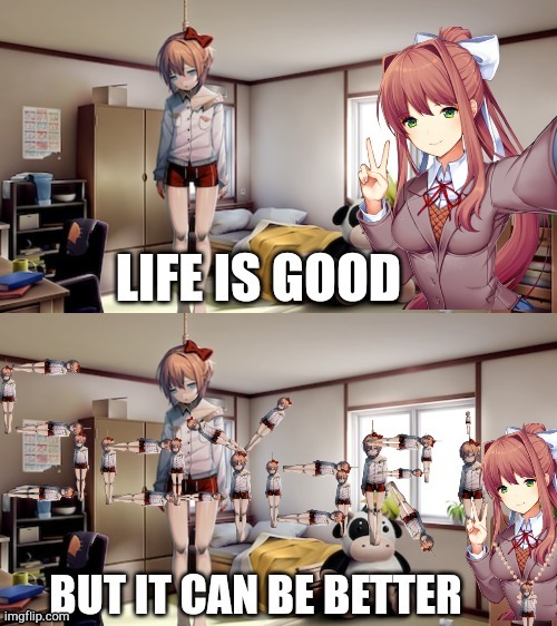 image tagged in doki doki literature club,ddlc,just monika,funny memes | made w/ Imgflip meme maker