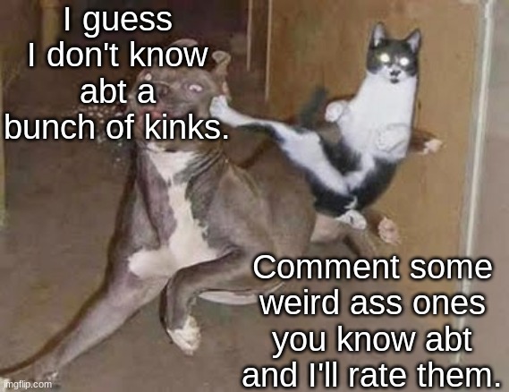 get rekt (announcement version) | I guess I don't know abt a bunch of kinks. Comment some weird ass ones you know abt and I'll rate them. | image tagged in get rekt announcement version | made w/ Imgflip meme maker